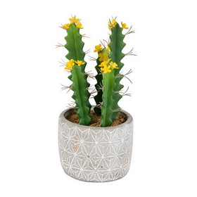 Vickerman FH191712 12" Green Potted Cactus