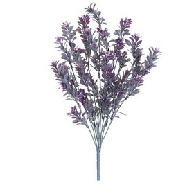 Vickerman FI180801 18.5" Purple Mini Leaf Bush 4/Pk UV