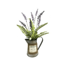 Vickerman FM181501 16" Lavender Plant in Rustic Water Can