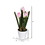 Vickerman FO194502 10" Pink Tulips in White Pot 2/Pk