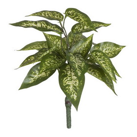 Vickerman FQ181601 11" Green Dieffenbachia Bush 3/Pk
