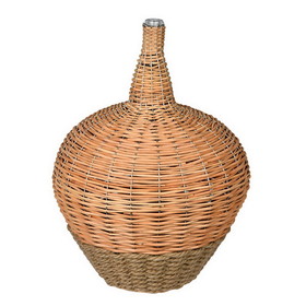 Vickerman FQ193521 21" Glass Jar with Woven Willow Sleeve