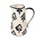 Vickerman FQ198705 6.5" White/Black Leaf Print Ceramic Jar