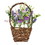 Vickerman FY194016 16"x10" Purple Lilac Wild Flower Basket