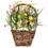 Vickerman FY194516 16"x10" Pink/Yellow Wild Flowers Basket