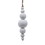 Vickerman JB214402 5" White Wooden Bead Ornament 2/bag