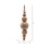 Vickerman JB214410 5" Natural Wooden Bead Ornament 2/bag