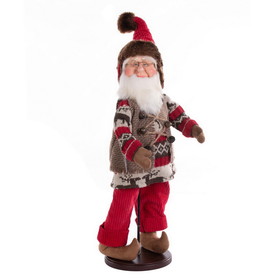 Vickerman KV200317 17" Woodland Santa Doll with Stand