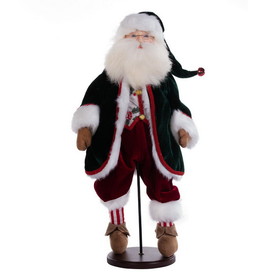 Vickerman KV202219 19" Jingle Bell Santa Doll w Stand