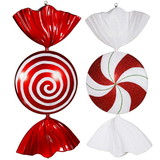 Vickerman M110922 18" Peppermint Candy Assorted 2/Bag