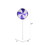 Vickerman M152016 17" Purple-White Candy Lollipop