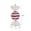 Vickerman M153103 18.5" Red-White Stripe Wave Candy