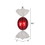 Vickerman M153203 18.5" Red-White Oval Candy Glitter