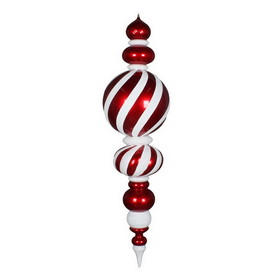 Vickerman M180104 62" Red/White Candy Jumbo Finial Orn