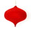Vickerman M181603 6" Red Flocked Onion Ornament 4/Bag