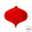 Vickerman M181603 6" Red Flocked Onion Ornament 4/Bag