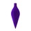 Vickerman M182266 12" Purple Flocked Oval Finial Orn 3/Bag