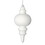 Vickerman M182411 10" White Flocked Finial Ornament 3/Bag
