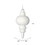 Vickerman M182411 10" White Flocked Finial Ornament 3/Bag