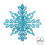 Vickerman M187412 9" Turquoise 3D Glitter Snowflake 2/Bag