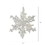 Vickerman M188000 5" Clear Snowflake Silver Glitter 6/Bag