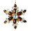 Vickerman M188676 4.5" Mocha Jewel Metal Snowflake 3/Bag