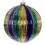 Vickerman MC190145 6" Purple Gold Green Stripe Ball 2/Bg
