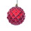 Vickerman MC190403D 4" Red Matte Net Ball Ornament 3/Bg