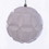 Vickerman MC190911D 6" White Matte Clover Ball Ornament 2/Bg