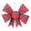 Vickerman MC211903 7" Red Plaid Bow Ornament 6/bag