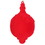 Vickerman MT196203D 7" Red Flocked Drop Finial Ornament 3/Bg