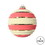 Vickerman MT202306 4" Coral Horizontal Stripe Ball Orn 4/Bg