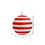 Vickerman N100710 3" Candy Cane Stripe Ball Orn 4/Box
