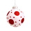 Vickerman N100711 3" White Red Dot Balls 4/Box