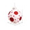 Vickerman N100711 3" White Red Dot Balls 4/Box