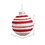 Vickerman N100712 3" Candy Cane Stripe Ball Orn 4/Box