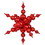 Vickerman N115203 39" Red Radical Snowflake Shiny/Glitter