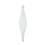Vickerman N169111 10" White Glittered Spirial 4/Bx