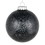 Vickerman N191517 6" Black Tinsel Clear Ball Orn 4/Bag