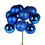 Vickerman N192502 12" Blue Ball Ornament Pick 4/Bg