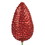 Vickerman N197203 24" Red Glitter Pinecone Stick 4/Bag
