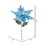 Vickerman OF160142 31" Sky Blue Poinsettia, 15" Flower 3/Ba