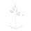 Vickerman OF181001 20" White Magnolia Bulb Spray 3/Bg