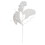Vickerman OF181101 20" White Fiddle Leaf Glitter Spray 3/Bg