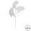 Vickerman OF181101 20" White Fiddle Leaf Glitter Spray 3/Bg