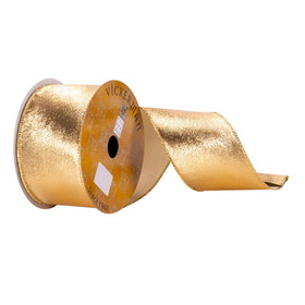 Vickerman Q214601 2.5" x 10 yd Gold Ribbon