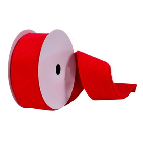 Vickerman Q214895 2.5"x10yd Red Faux Fur Ribbon