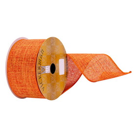 Vickerman Q215061 2.5"x10yd Orange Burlap Ribbon