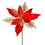 Vickerman QG190103 13" Red Poinsettia Mesh Spray 6/Bag