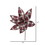 Vickerman QG213112 17" Red/White/Jute Plaid Poinsettia 4/bg